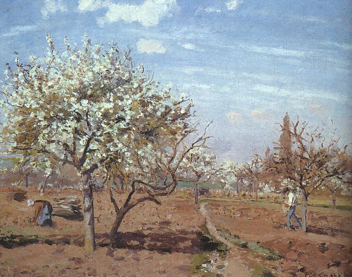 Camille Pissaro Orchard in Bloom at Louveciennes Sweden oil painting art